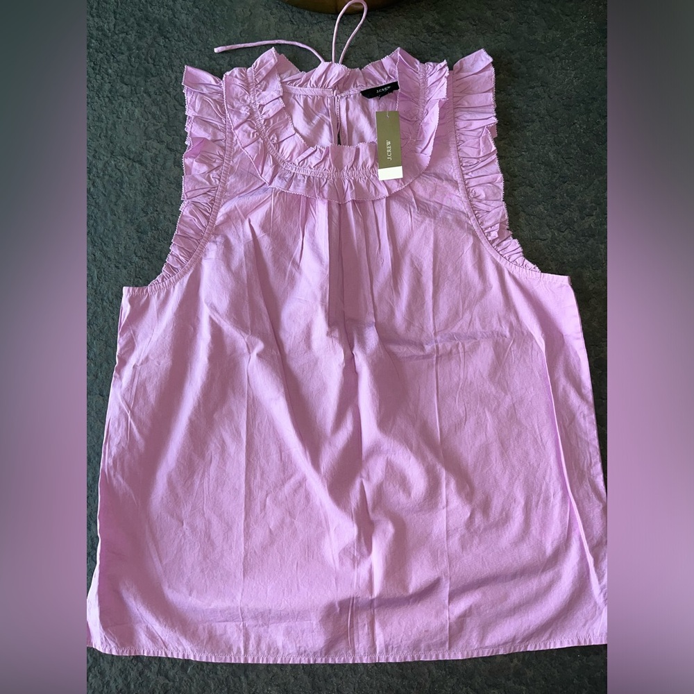 Sleeveless Ruffle Neck Top - Pink